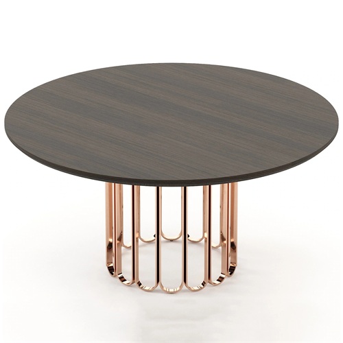 會所不鏽鋼（gāng）實木（mù）時（shí）尚桌子家具（jù）