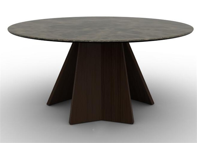 高檔（dàng）會所大理石實木時尚桌（zhuō）子家具