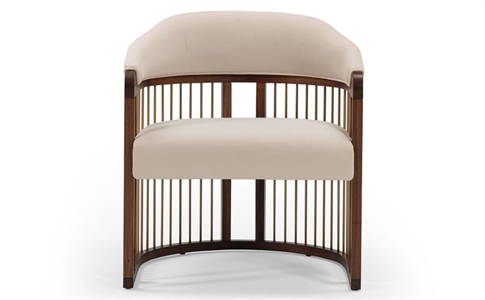 會所新中（zhōng）式輕奢金屬靠背沙發休閑椅