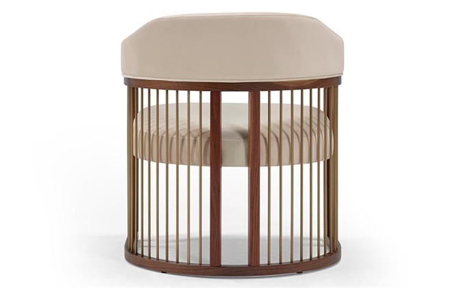 會所新中（zhōng）式輕奢金屬靠背沙發休閑椅