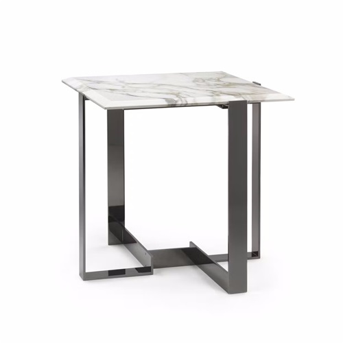 酒店會（huì）所高檔時尚大理石茶幾邊幾家具