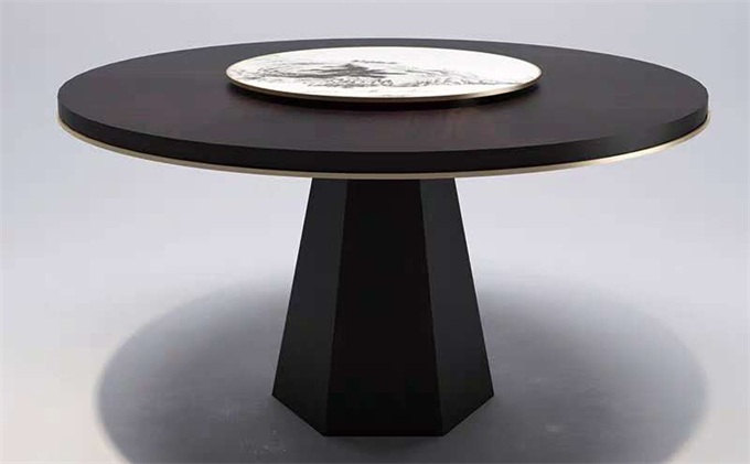 會所別墅不鏽鋼大理石餐桌家具