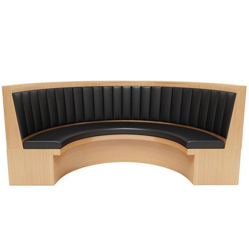 中式火（huǒ）鍋烤肉店特色弧形實（shí）木卡座沙發