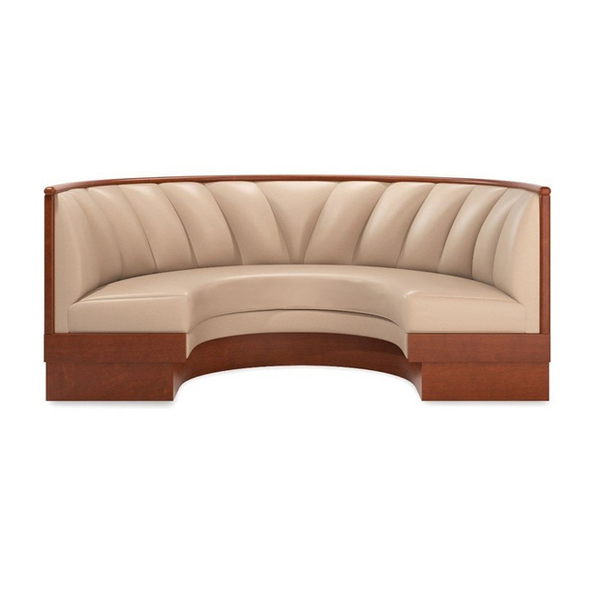 火鍋店_西餐廳_咖啡廳弧形卡座（zuò）沙發 皮革軟包卡座沙發