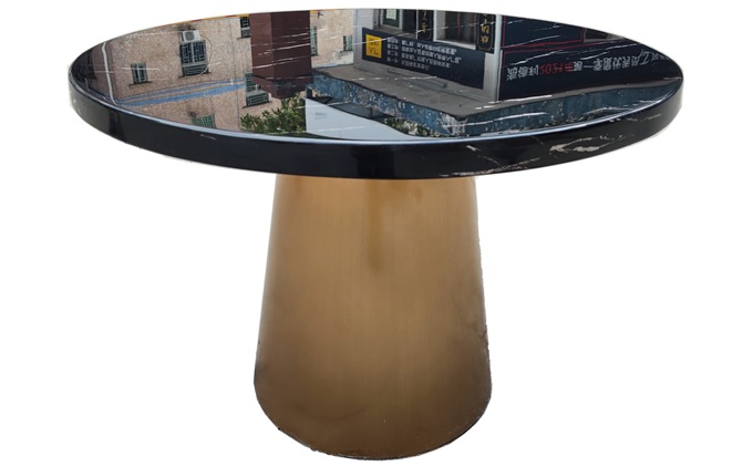 高檔酒吧ktv天然（rán）大理石圓桌子