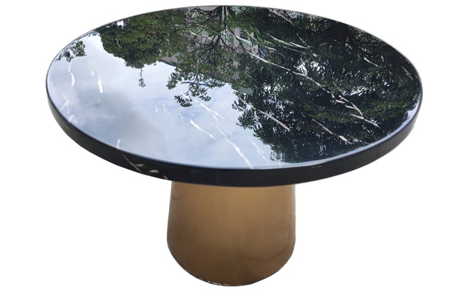 高檔酒吧ktv天然大理（lǐ）石圓桌子（zǐ）