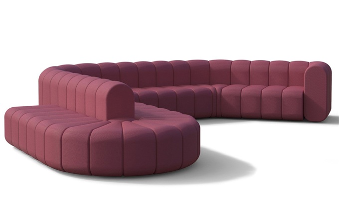 現代酒吧（ba）幾何s形雙排卡座沙發