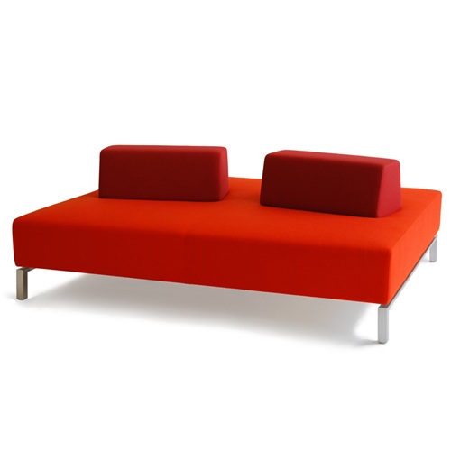 娛樂酒吧不（bú）鏽鋼特色低靠背雙（shuāng）麵卡座沙發