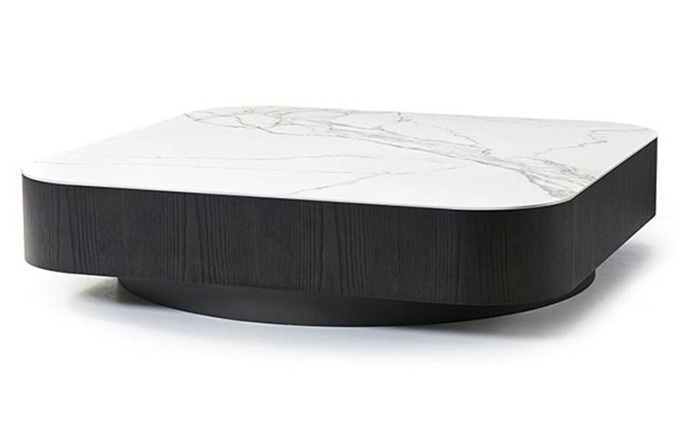 潮流小酒吧（ba）簡約（yuē）時尚岩板方（fāng）形茶幾（jǐ）