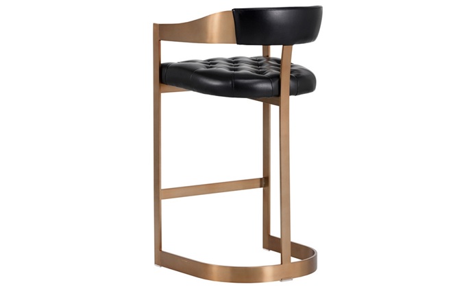 美式酒吧不鏽鋼圈扶手高腳酒（jiǔ）吧椅