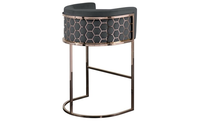 美式酒吧不鏽鋼圈扶手高腳酒吧椅