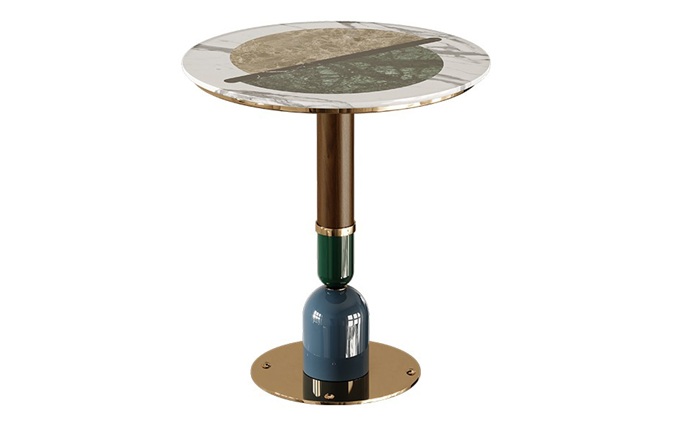 美式風格ktv酒吧不鏽鋼圓形酒吧桌