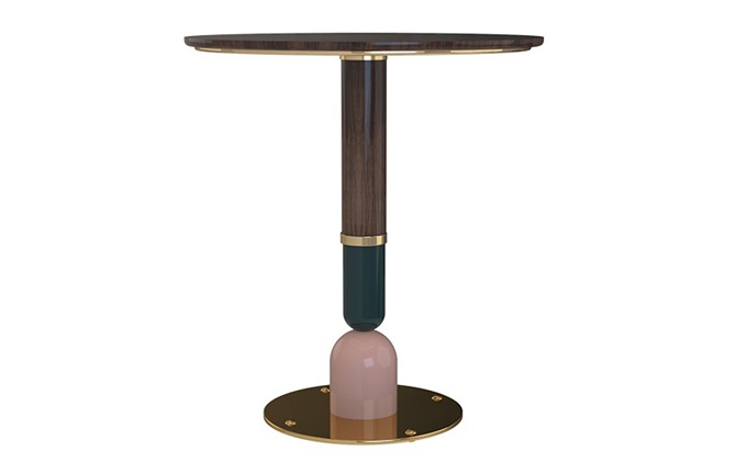 主（zhǔ）題清吧後現代（dài）胡桃實木吧台小桌子