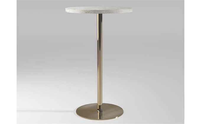 時（shí）尚酒吧簡約香檳（bīn）金不鏽鋼酒吧（ba）小圓桌