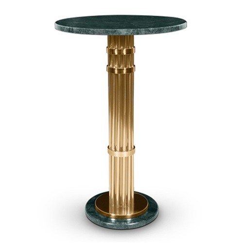 高檔酒吧不鏽鋼大（dà）理石圓形酒吧桌（zhuō）