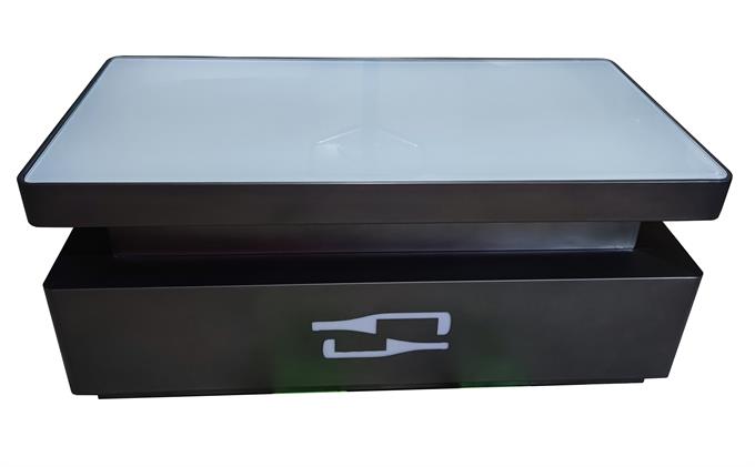 酒（jiǔ）吧（ba）ktv不鏽鋼鋼化玻璃台麵發光茶幾