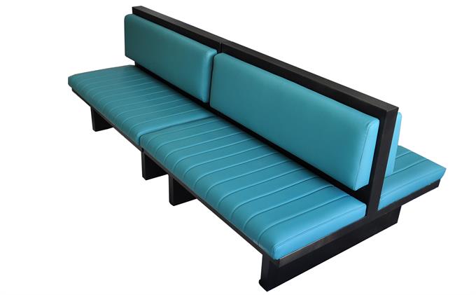 酒吧清吧鐵藝4人位雙麵卡座沙（shā）發