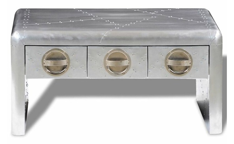 酒吧ktv不鏽鋼帶抽屜功能時尚創意茶幾