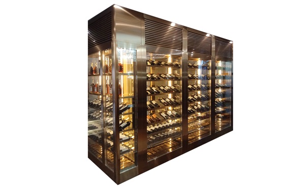 定製歐式酒店高端不鏽鋼酒櫃酒架_不鏽鋼酒窖（jiào）定製廠（chǎng）家