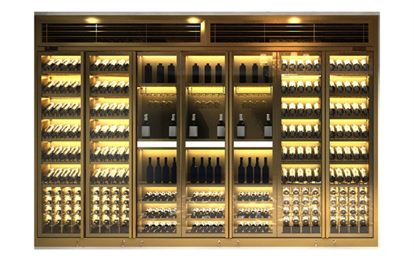 北歐風創意香檳金不鏽鋼（gāng）酒櫃_不（bú）鏽鋼酒櫃專業（yè）定製
