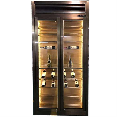 玫瑰金現代不（bú）鏽鋼恒溫酒（jiǔ）櫃-不鏽鋼（gāng）酒（jiǔ）架廠家