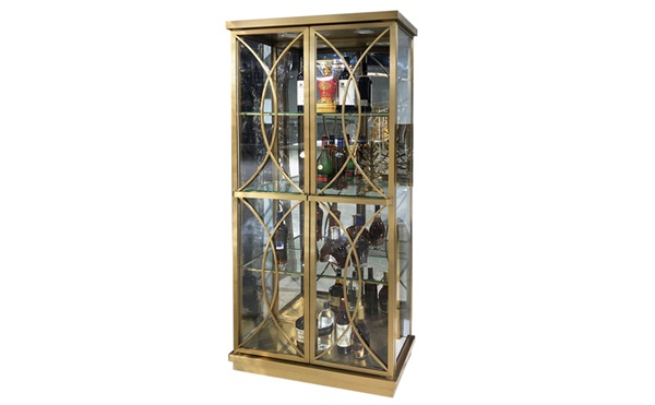 現代（dài）簡約不鏽鋼輕奢酒櫃_高端不鏽鋼恒溫酒櫃定製