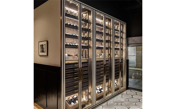 不鏽鋼常溫酒櫃_星級酒店玫瑰金不鏽鋼恒溫（wēn）酒櫃