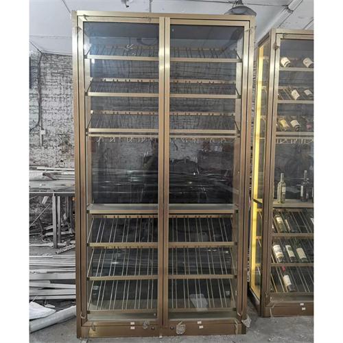 不鏽（xiù）鋼專業恒溫紅酒櫃（guì）_酒店常溫紅酒櫃