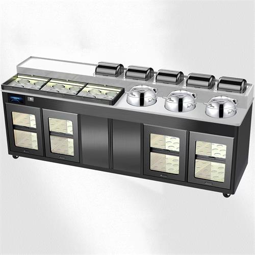 火鍋（guō）店智能調料台多功（gōng）能冷（lěng）藏保鮮醬料台