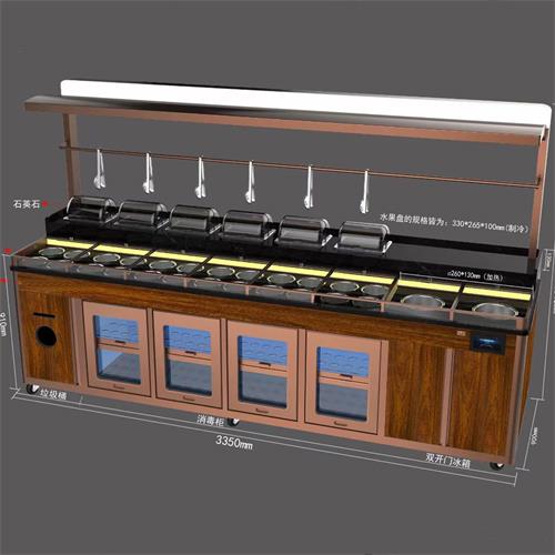 自助（zhù）烤肉火鍋料台帶水果盤多（duō）功能（néng）醬料（liào）台