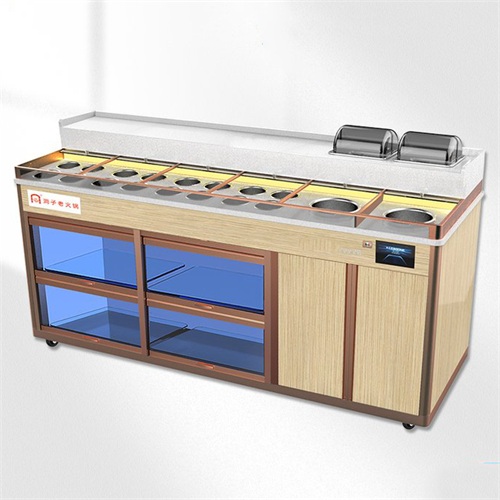 自助烤肉火鍋店打料台冷（lěng）藏保鮮醬料台