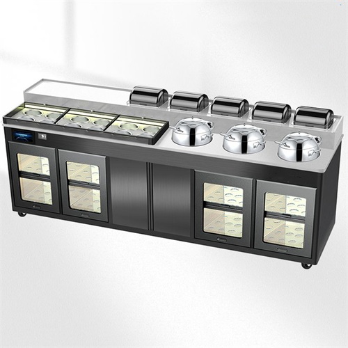 市（shì）井火鍋調料台消毒碗櫃自助醬料台