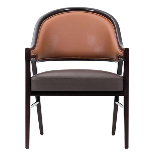 北歐實木西餐廳餐椅_皮革軟包輕（qīng）奢咖（kā）啡廳椅子