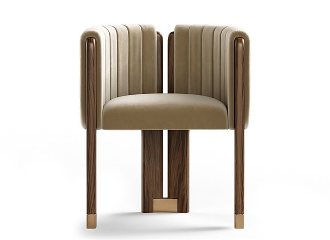 咖（kā）啡館意式時尚實木半（bàn）圓靠背椅子