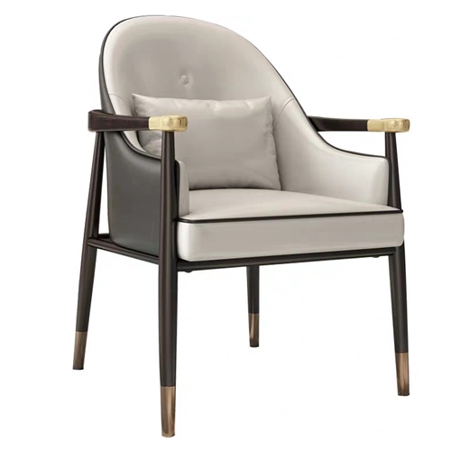 美式鄉（xiāng）村實木皮革（gé）軟包星巴（bā）克咖啡館椅子（zǐ）