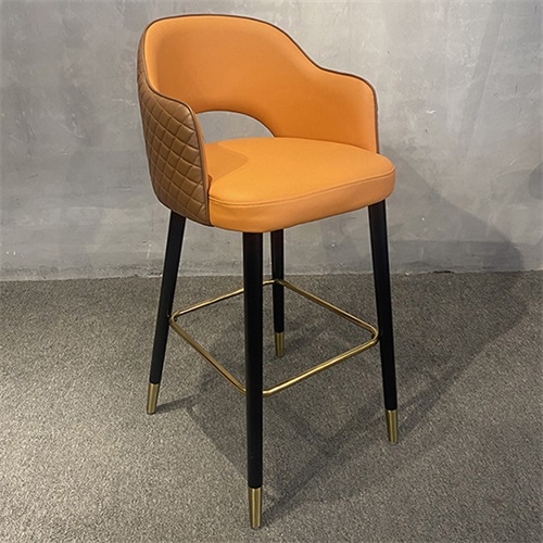 輕奢（shē）意式吧台椅咖啡店不（bú）鏽（xiù）鋼高腳（jiǎo）椅
