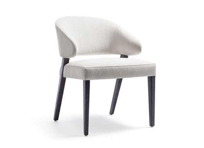 咖啡館（guǎn）休閑實木布藝（yì）軟包椅子