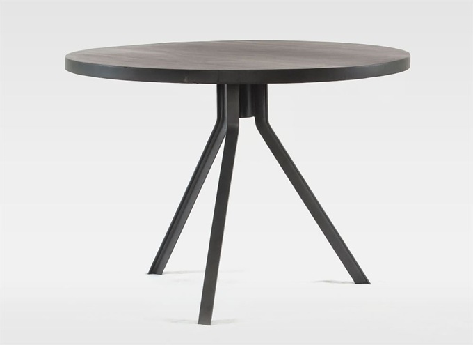 咖啡店意式極簡圓形（xíng）實木桌子