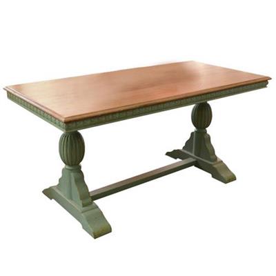 咖啡廳全實木餐桌 歐式田園（yuán）地中海咖啡桌子