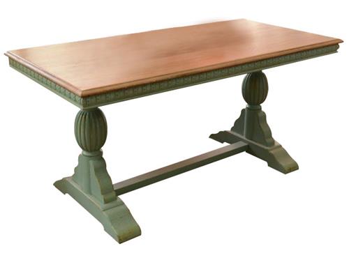 咖啡廳全實木餐桌 歐（ōu）式田園地中海咖啡桌子