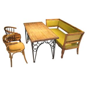 胡桃裏（lǐ）複古咖啡廳桌椅卡座組合