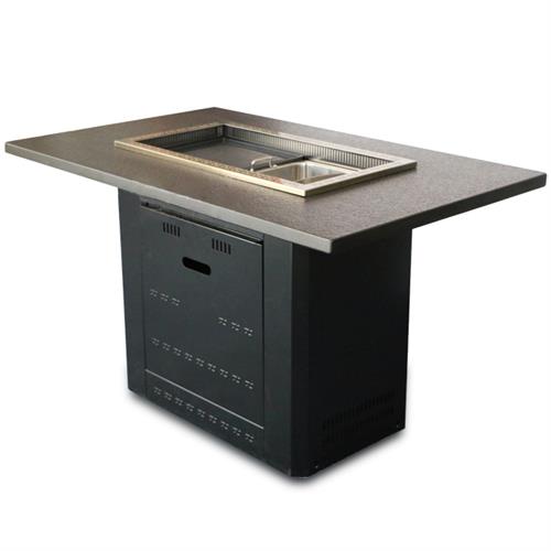 下排風韓式涮烤桌_無煙火鍋燒烤一（yī）體桌子