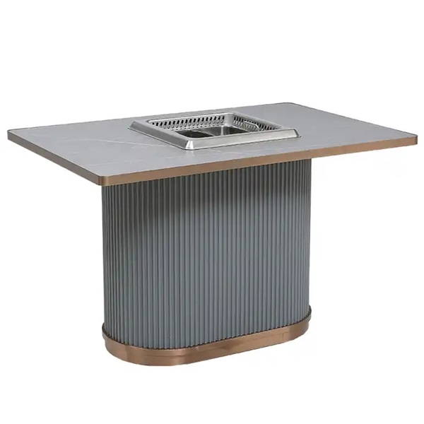 火鍋（guō）烤（kǎo）肉（ròu）一體店（diàn）智能無煙火鍋燒烤一體桌