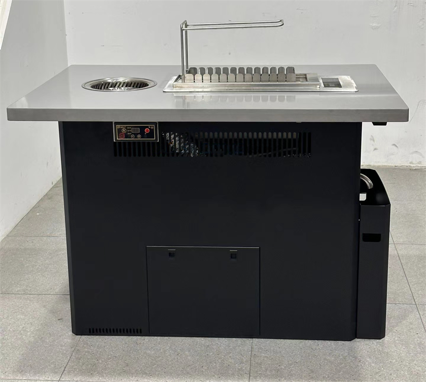 自助火（huǒ）鍋烤串店不鏽鋼無（wú）煙火鍋烤串一體（tǐ）桌