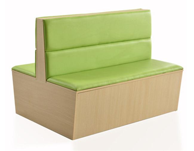 簡約清新背靠背雙麵卡座