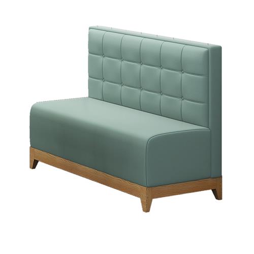 定製西餐廳簡約清（qīng）新靠（kào）牆卡座沙發