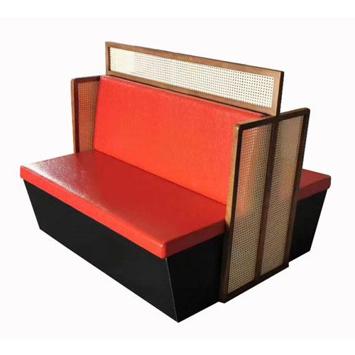 中式餐廳火鍋店真皮軟包雙麵卡座沙發（fā）