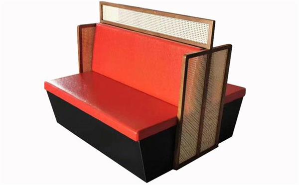 中式餐廳火鍋店真皮軟包雙麵（miàn）卡座沙發