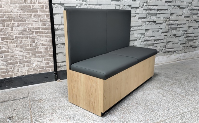 自助火鍋店休（xiū）閑實木皮革卡座（zuò）沙發（fā）