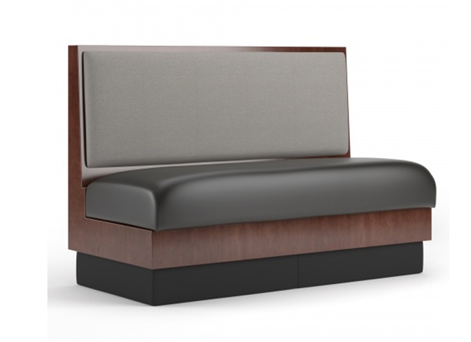 咖啡廳美式皮革（gé）實木時（shí）尚卡座沙發